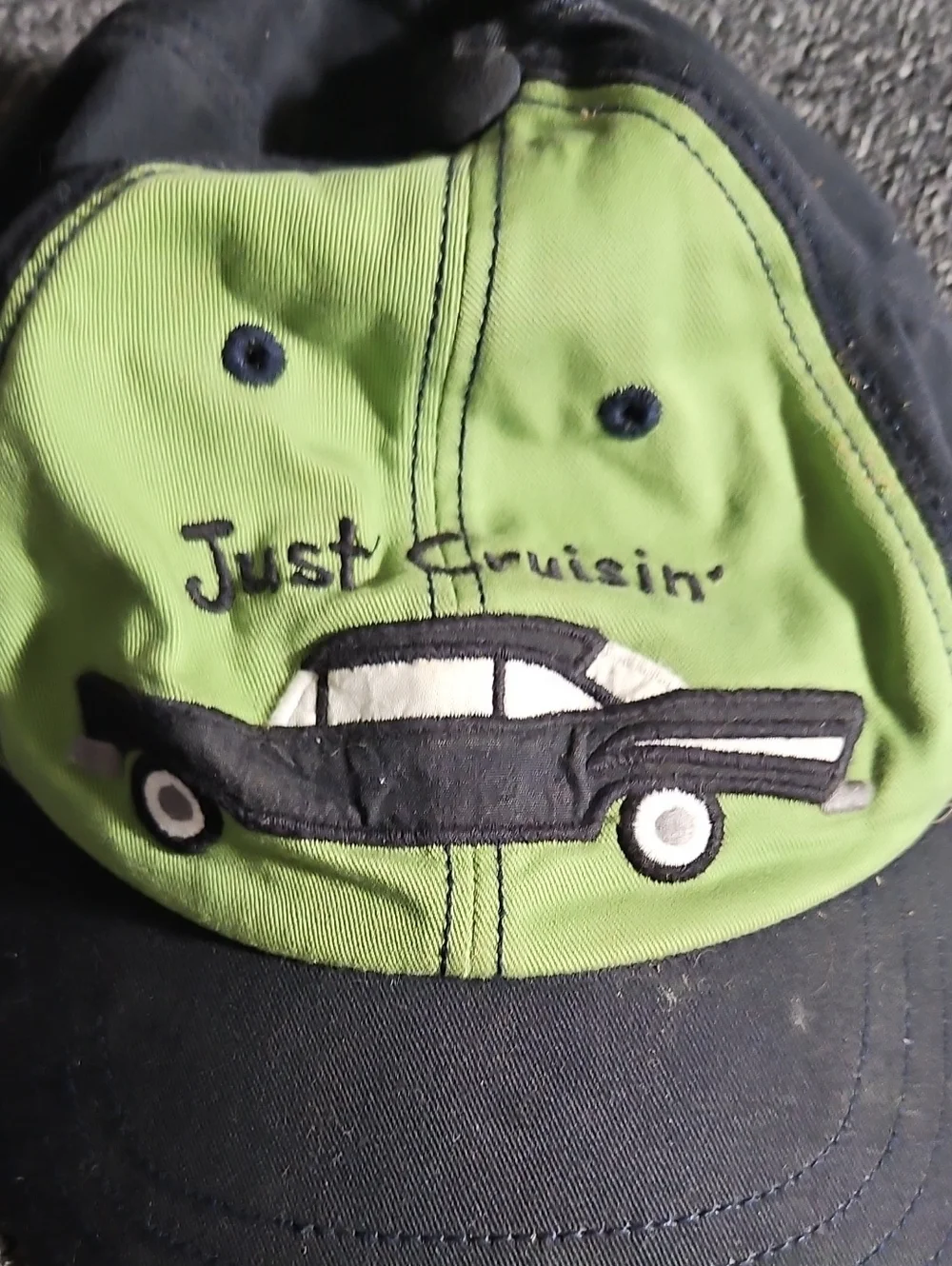 Gymboree Green and Black 'Just Cruisin' Baseball Cap